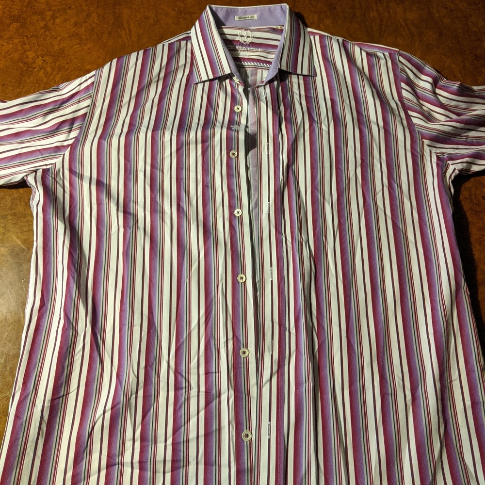 Bugatchi Uomo striped button down